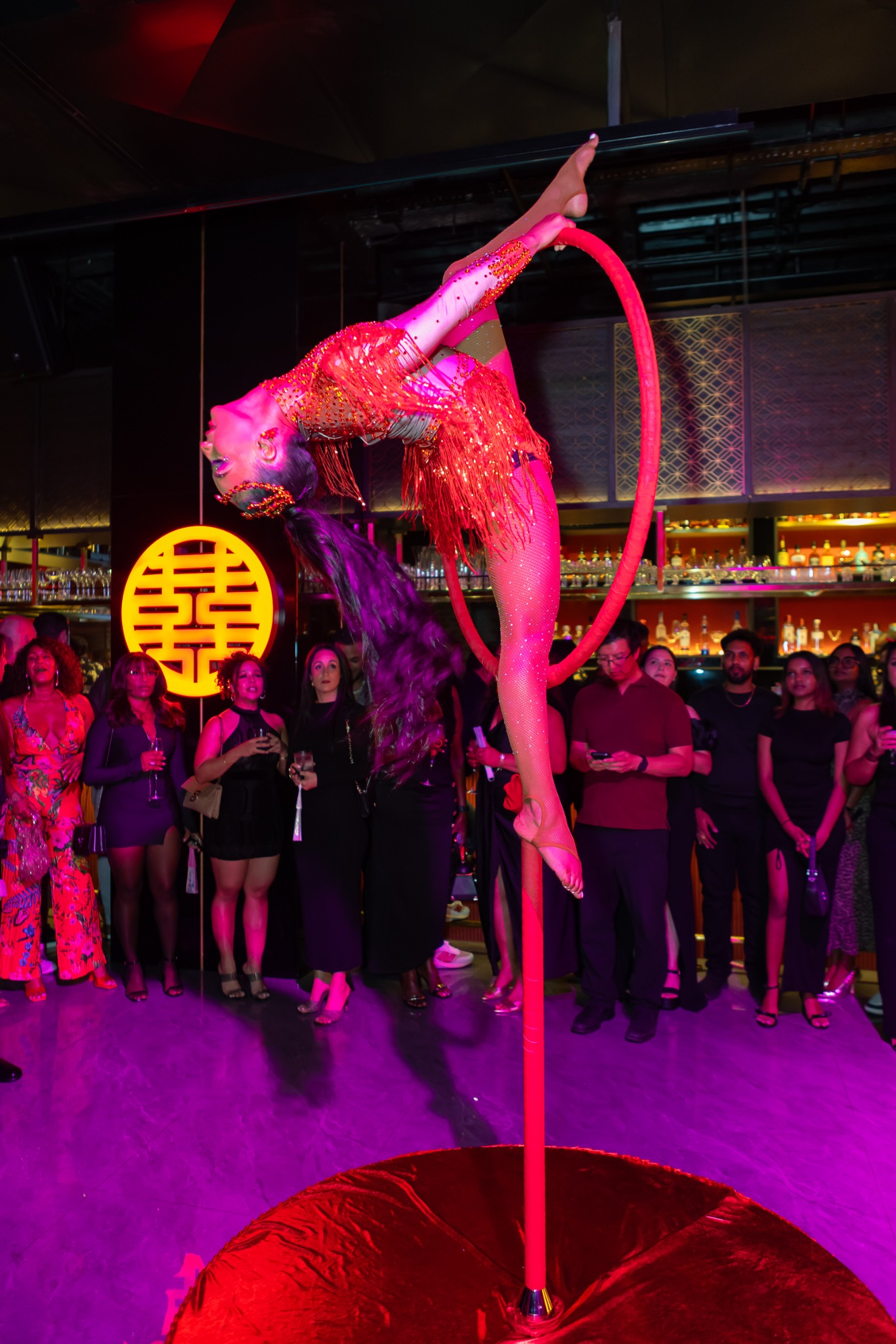 Aerial performer at Shanghai Lounge